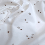 Jersey di Cotone H 150 cm - STELLINE/LATTE