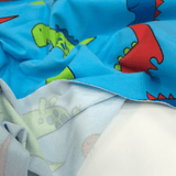 Jersey di Cotone H 150 cm - DINOSAURI/AZZURRO
