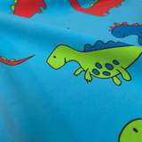 Jersey di Cotone H 150 cm - DINOSAURI/AZZURRO
