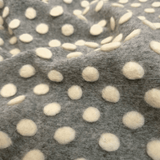 Lana Cotta H 160 cm - POIS BIANCHI/GRIGIO CHIARO