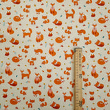 Tessuto Cotone H 145 cm - VOLPINE/PANNA