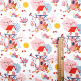 Cretonne Leggero H 160 cm - CASE SULL'ALBERO/ROSA