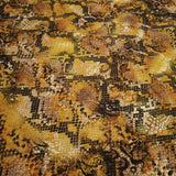 Tessuto Canvas Digital H 140 cm - PELLE DI SERPENTE MARRONE