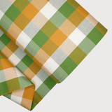 Tessuto cotone H 180 cm - QUADRO MEDIO VERDE PRATO/SENAPE