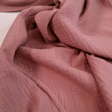 Mussola di Cotone Doppia Garza H 140 cm - ROSA ANTICO