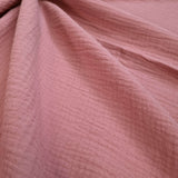 Mussola di Cotone Doppia Garza H 140 cm - ROSA ANTICO