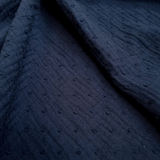 Mussola di Cotone Doppia Garza H 140 cm - PLUMETIS BLU