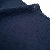 Mussola di Cotone Doppia Garza H 140 cm - PLUMETIS BLU