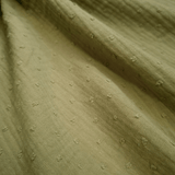 Mussola di Cotone Doppia Garza H 140 cm - PLUMETIS VERDE OLIVA