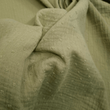 Mussola di Cotone Doppia Garza H 140 cm - PLUMETIS VERDE OLIVA