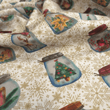 Cotone Fondo Panama Digital H 280 cm - MAGIA DI NATALE IN BARATTOLO