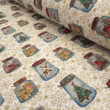 Cotone Fondo Panama Digital H 280 cm - MAGIA DI NATALE IN BARATTOLO