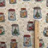 Cotone Fondo Panama Digital H 280 cm - MAGIA DI NATALE IN BARATTOLO