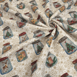 Cotone Fondo Panama Digital H 280 cm - MAGIA DI NATALE IN BARATTOLO