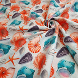 Fonds Panama Coton - COQUILLES DE MER H 280 cm
