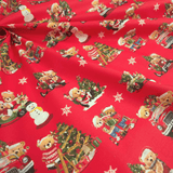 Cotone Natale H 140 cm - ORSETTI IN FESTA/ROSSO