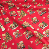 Cotone Natale H 140 cm - ORSETTI IN FESTA/ROSSO