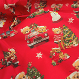 Cotone Natale H 140 cm - ORSETTI IN FESTA/ROSSO