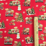 Cotone Natale H 140 cm - ORSETTI IN FESTA/ROSSO