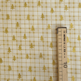 Cotone Natale H 140 cm - PINI DORATI/SCOZZESE PANNA