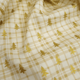 Cotone Natale H 140 cm - PINI DORATI/SCOZZESE PANNA