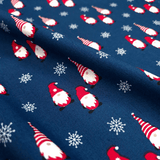 Cotone Natale H 140 cm - GNOMI E NEVE/BLU
