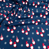 Cotone Natale H 140 cm - GNOMI E NEVE/BLU