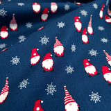 Cotone Natale H 140 cm - GNOMI E NEVE/BLU