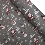 Cotone Fondo Panama Digital H 280 cm - NATALE TRA LA NEVE/GRIGIO