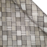 Cotone misto lino fondo grezzo H 280 cm - GEOMETRICO GRIGIO/TORTORA