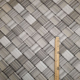 Cotone misto lino fondo grezzo H 280 cm - GEOMETRICO GRIGIO/TORTORA