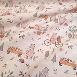 Tessuto Cotone H 140 cm - ORSETTO IN BICICLETTA