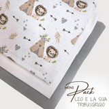 MINI PACK LEO E LA SUA TRIBU'/GRIGIO - 3 pezzi