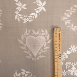 Cotone Fondo Panama "Effetto Lino" H 160 cm - LINEA CUORE/TORTORA