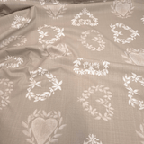 Cotone Fondo Panama "Effetto Lino" H 160 cm - LINEA CUORE/TORTORA