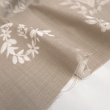 Cotone Fondo Panama "Effetto Lino" H 160 cm - LINEA CUORE/TORTORA