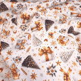 Cotone Fondo Panama Digital H 160 cm - DECORAZIONI DORATE