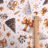 Cotone Fondo Panama Digital H 160 cm - DECORAZIONI DORATE