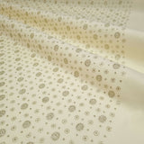 Pannolenci H 155 cm - PANNA FIORI E CERCHI GLITTER ORO