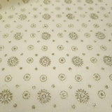 Pannolenci H 155 cm - PANNA FIORI E CERCHI GLITTER ORO