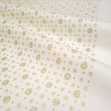 Pannolenci H 155 cm - LATTE FIORI E CERCHI GLITTER ORO