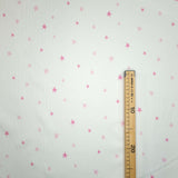 Piquet millerighe con stampa digitale H 150 cm - STELLE/ROSA