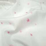 Piquet millerighe con stampa digitale H 150 cm - STELLE/ROSA