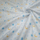 Piquet millerighe con stampa digitale H 150 cm - CIELO/AZZURRO