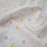 Piquet millerighe con stampa digitale H 150 cm - CIELO/ROSA