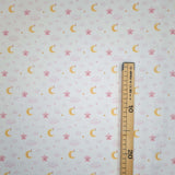 Piquet millerighe con stampa digitale H 150 cm - CIELO/ROSA