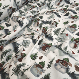 Cotone Fondo Panama Digital H 280 cm - PUPAZZI DI NEVE