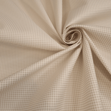 Piquet millerighe con stampa digitale H 150 cm - QUADRETTI/BEIGE