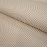 Piquet millerighe con stampa digitale H 150 cm - QUADRETTI/BEIGE