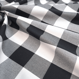 Tessuto Misto Cotone H 300 cm - QUADRO NERO